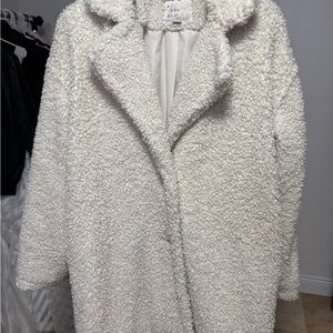 A New Day Women’s Cozy White Teddy Coat